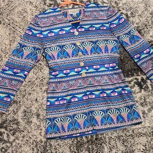100% SILK PAPÉLL PETITES BALZER TOP blouse  2P